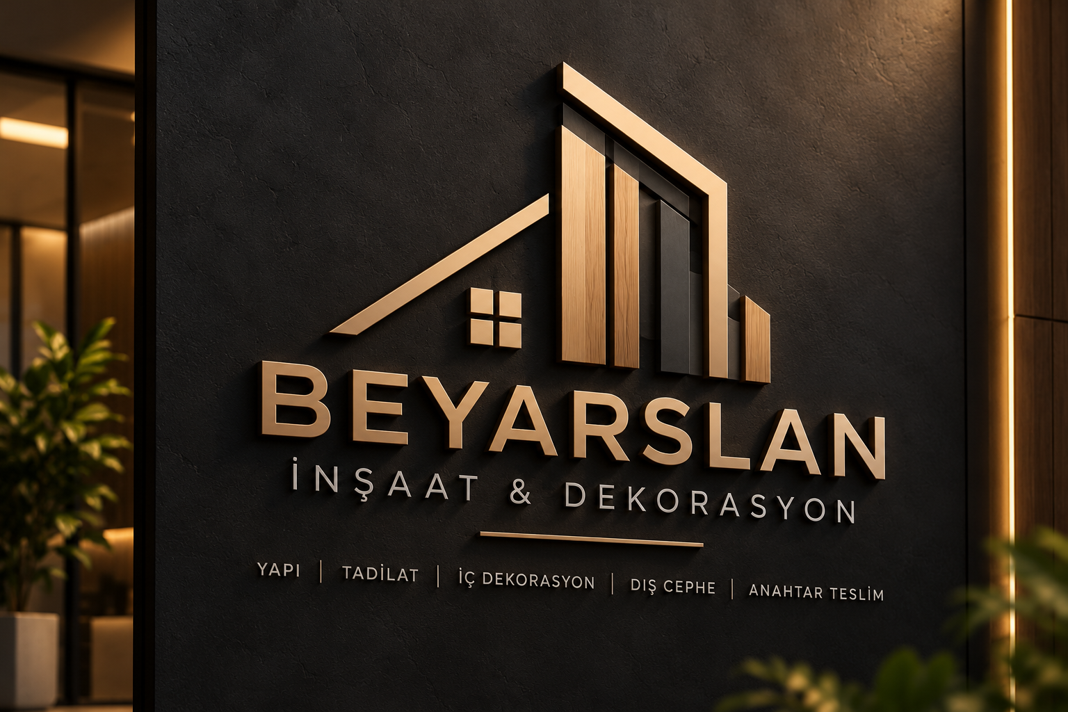 Beyarslan İnşaat & Dekorasyon tabela tasarımı